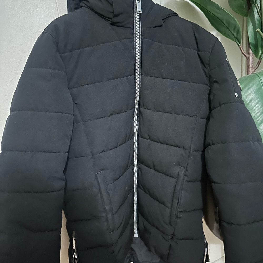 Moose Knuckles Black Puffer Jacket for Kids M